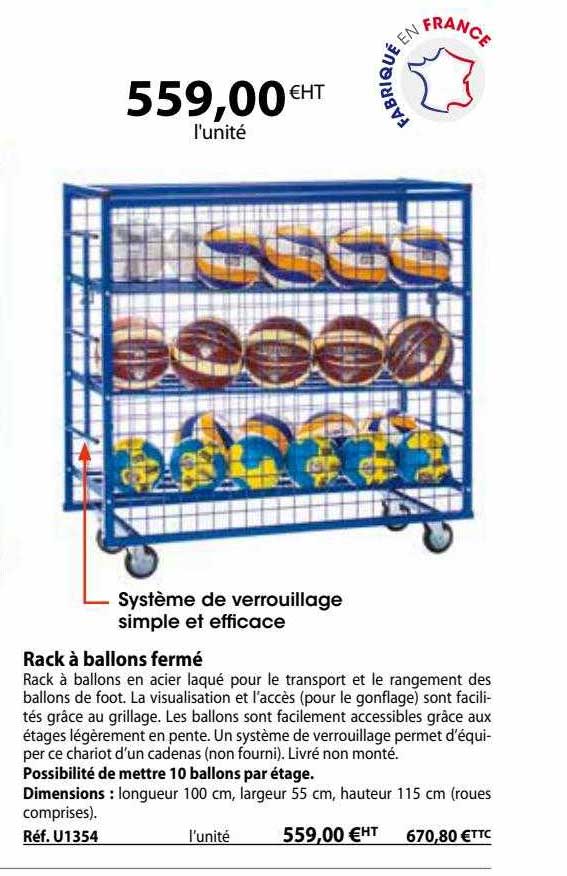 rack à ballons fermé