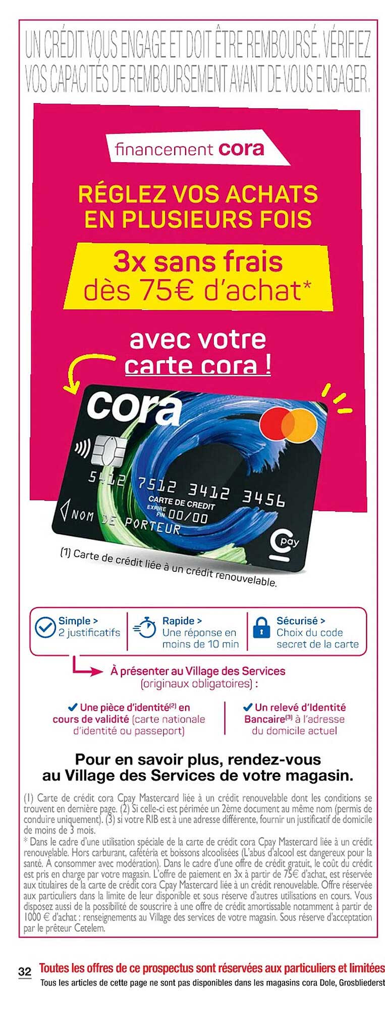 réglez vos achats en plusieurs fois avec votre carte cora !