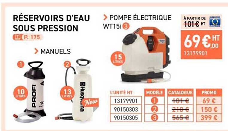 réservoirs d'eau sous pression