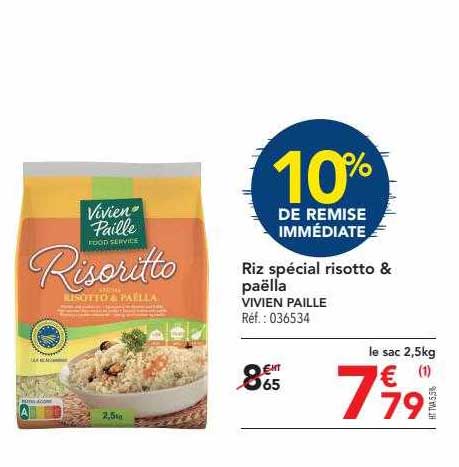 riz spécial risotto & paëlla vivien paille