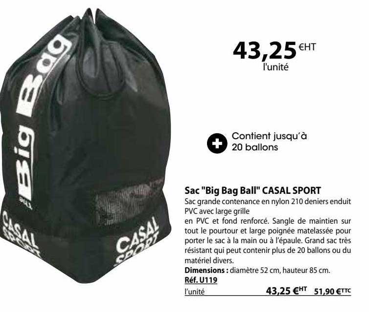 sac "big bag ball" casal sport