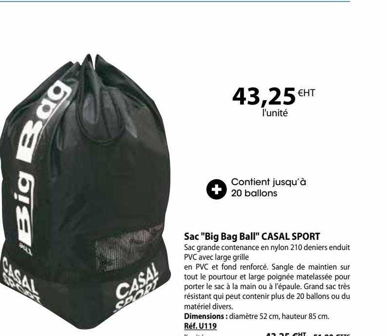 sac "big bag ball" casal sport