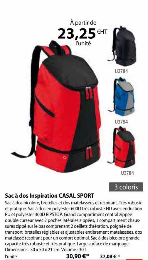 sac à dos inspiration casal sport