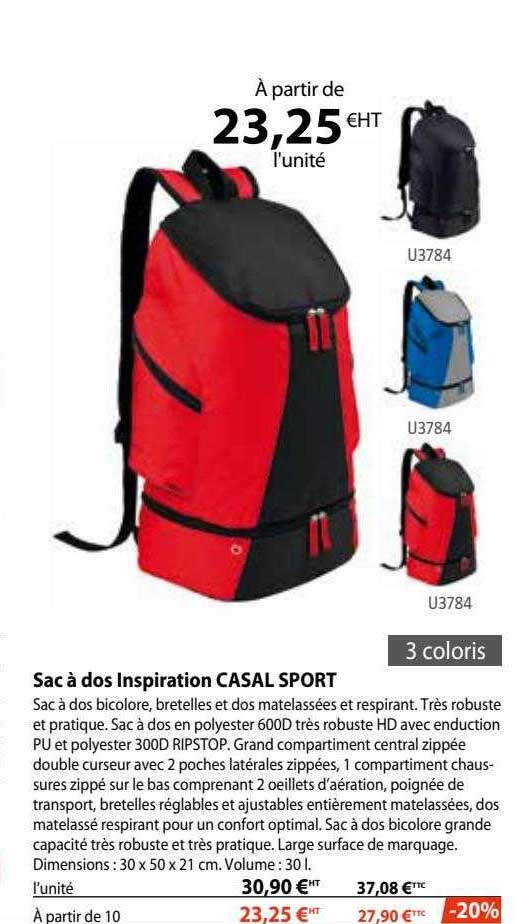 sac à dos inspiration casal sport