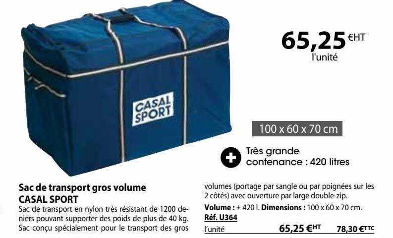 sac de transport gros volume casal sport