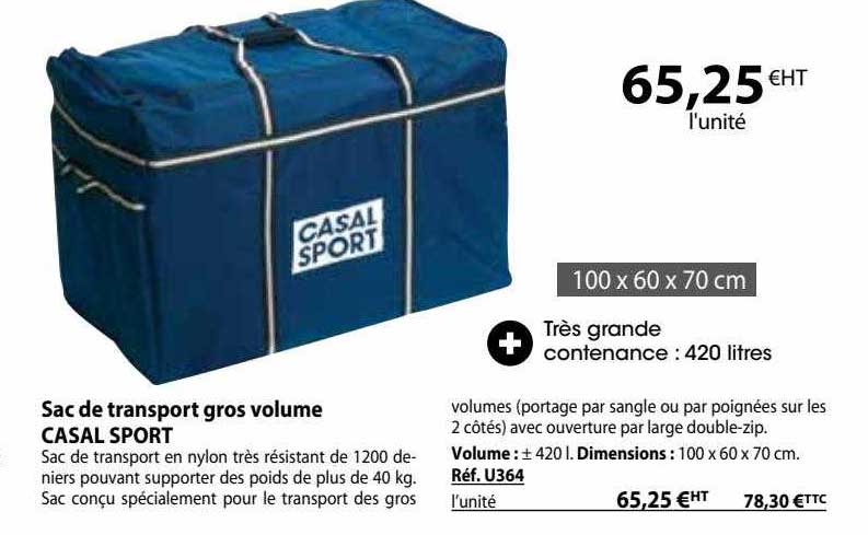sac de transport gros volume casal sport