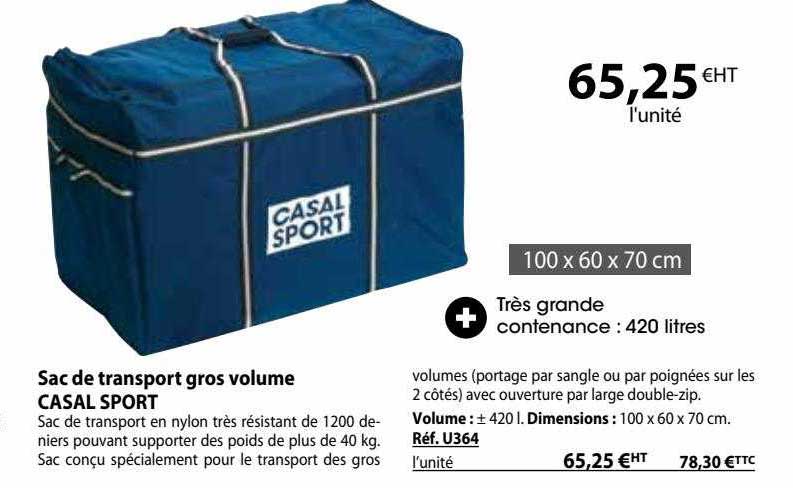 sac de transport gros volume casal sport