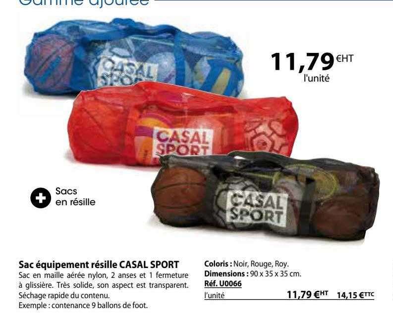 sac équipement résille casal sport