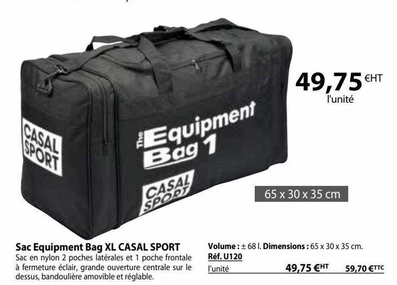 sac équipment bag xl casal sport