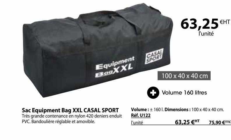 sac équipment bag xxl casal sport