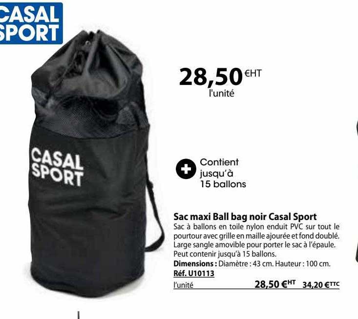 sac maxi ball bag noir casal sport