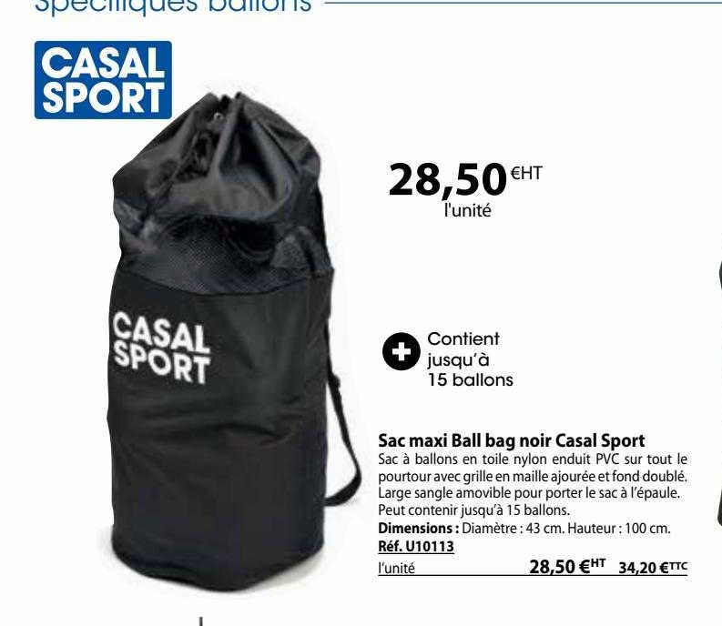 sac maxi ball bag noir casal sport