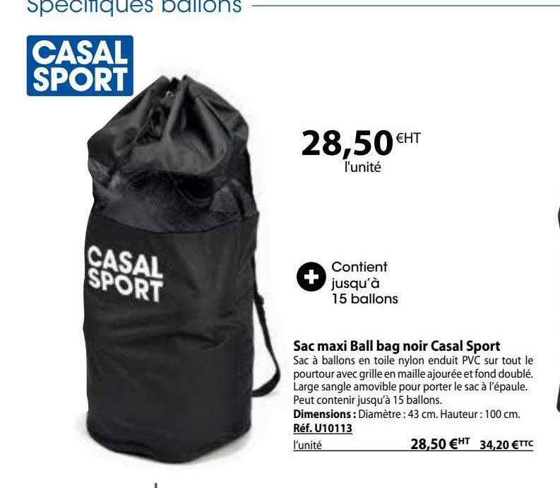 sac maxi ball bag noir casal sport