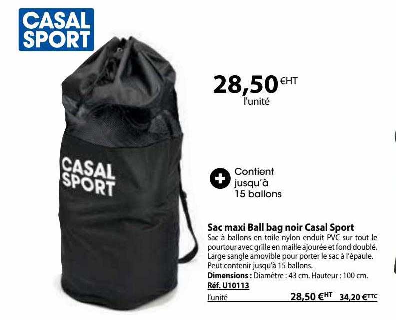 sac maxi ball noir casal sport