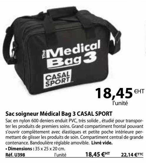 sac soigneur médical bag 3 casal sport