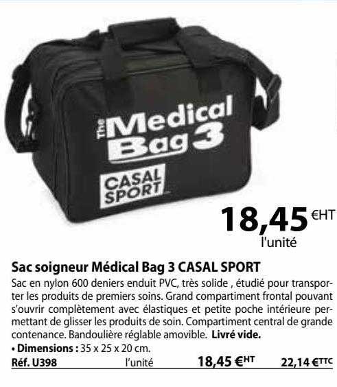 sac soigneur médical bag 3 casal sport