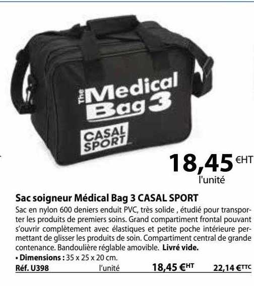 sac soigneur médical bag 3 casal sport