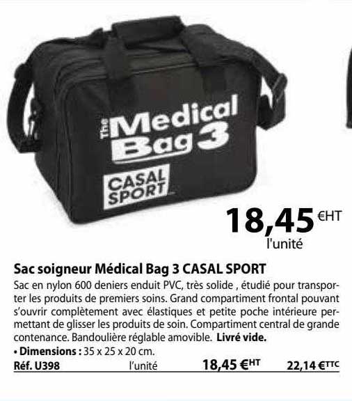 sac soigneur médical bag 3 casal sport