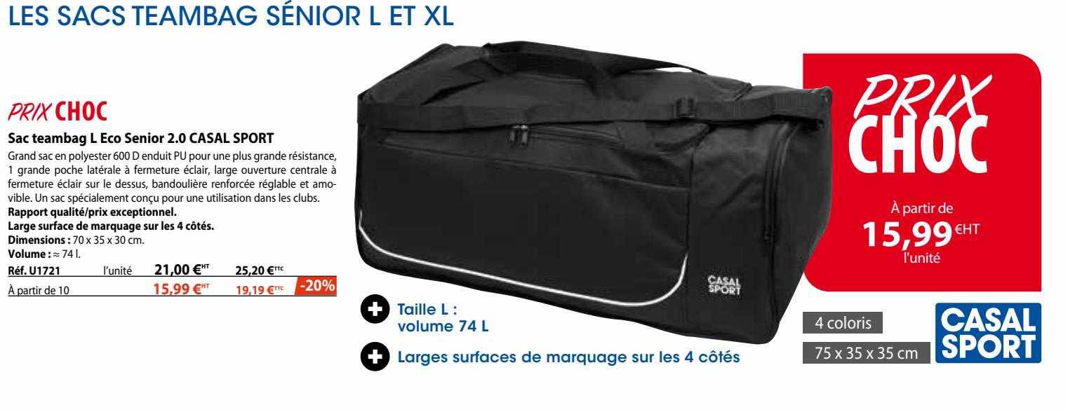 sac teambag l éco senior 2.0 casal sport