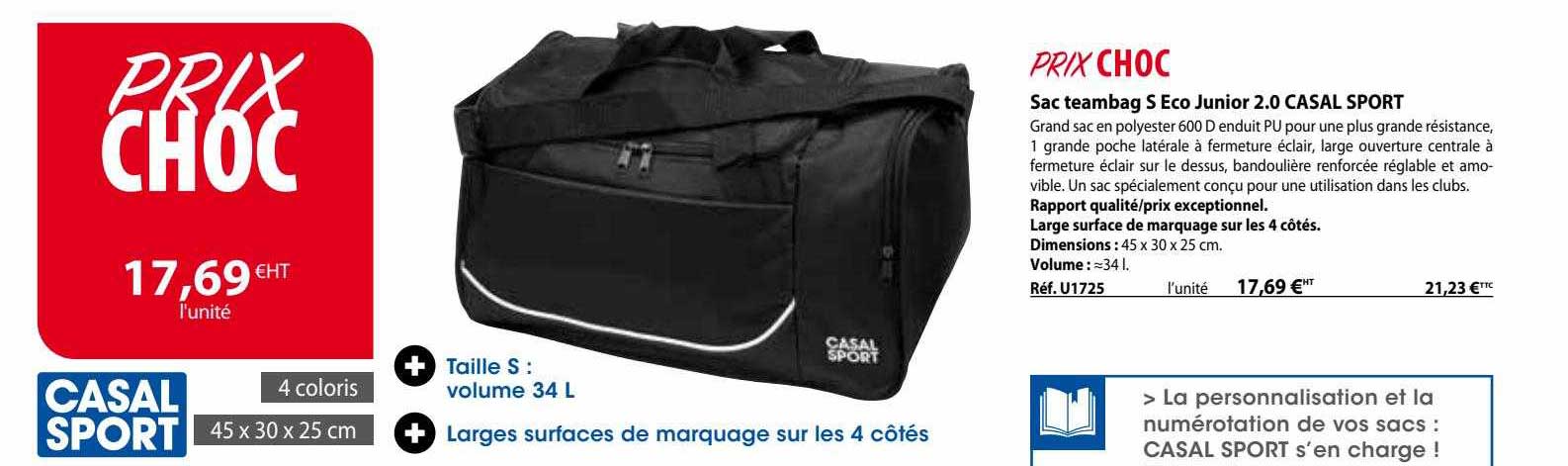 sac teambag s eco junior 2.0 casal sport