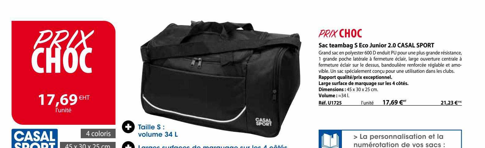 sac teambag s éco junior 2.0 casal sport