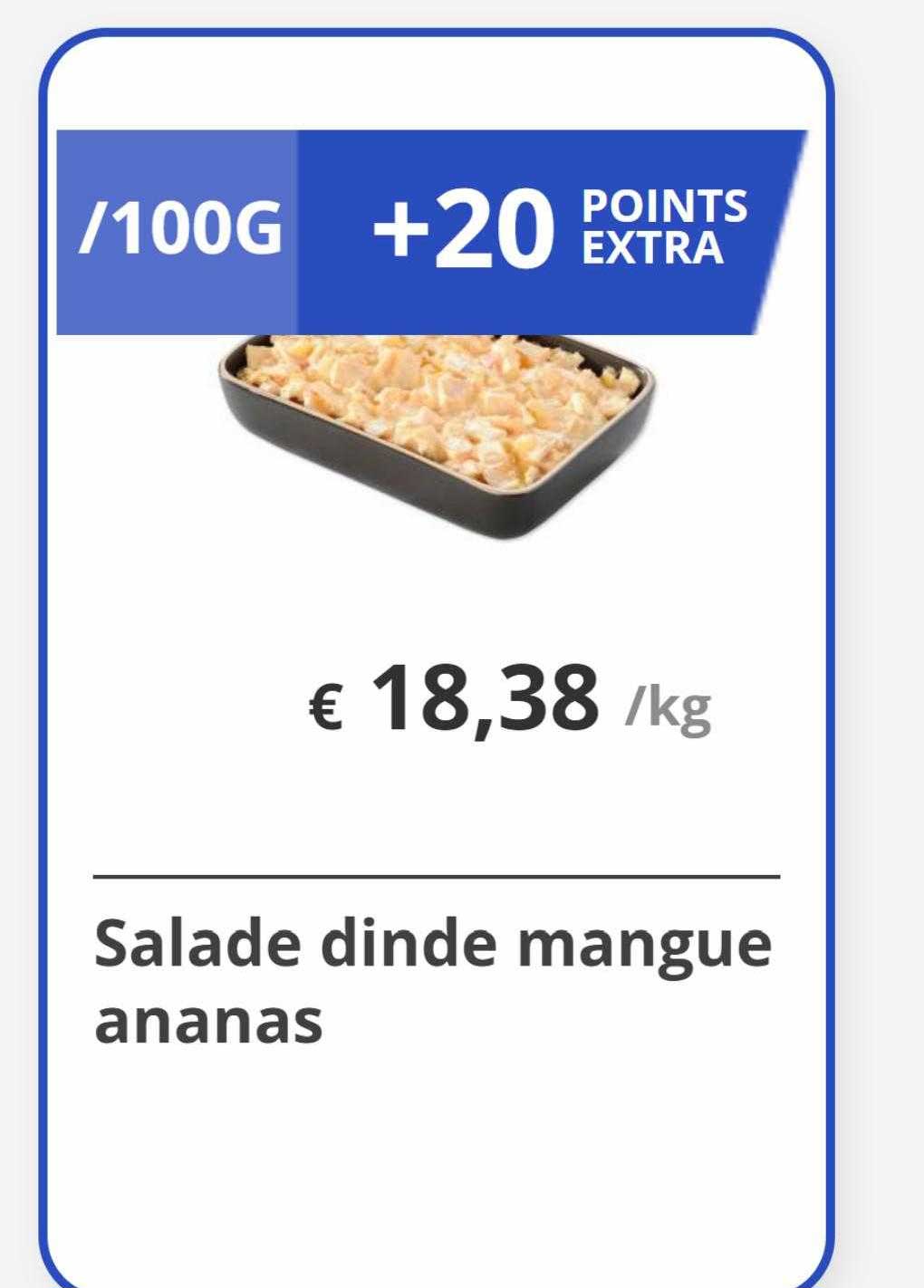 Salade Dinde Mangue Ananas