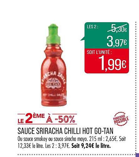 sauce sriracha chilli hot go-tan