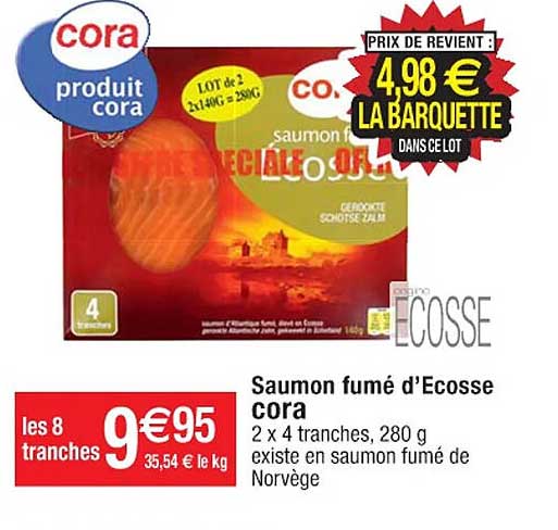 saumon fumé d'écosse cora