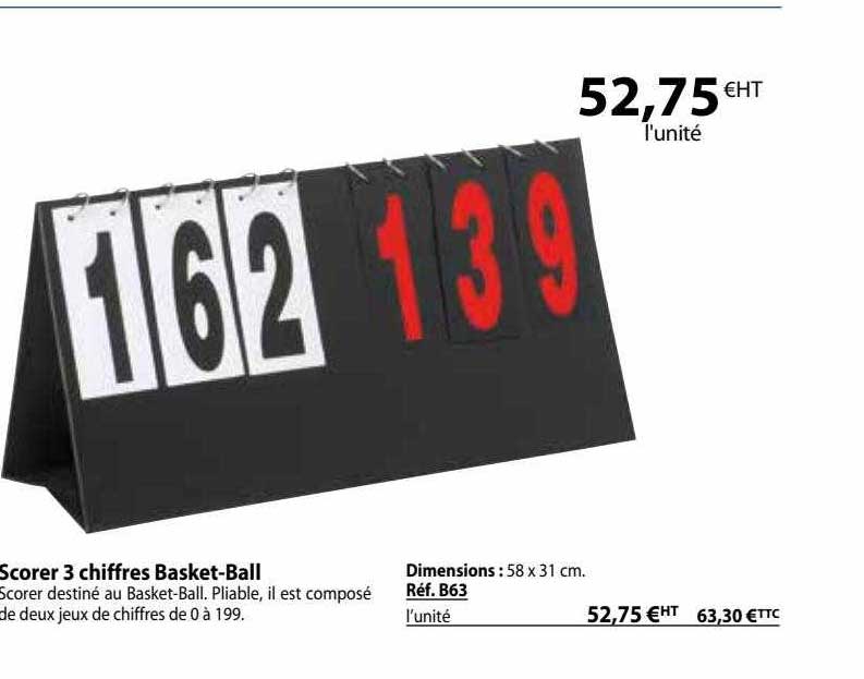 Scorer 3 Chiffres Basket-Ball