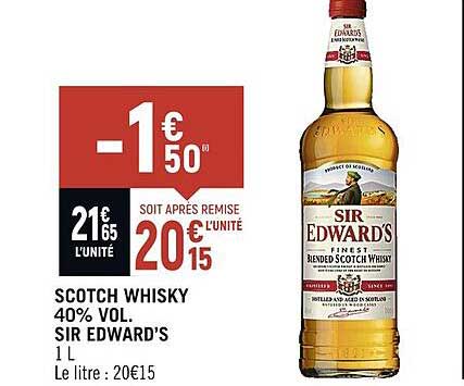 scotch whisky 40% vol. sir edward's