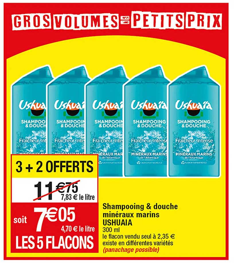 shampooing & douche minéraux marins ushuaïa