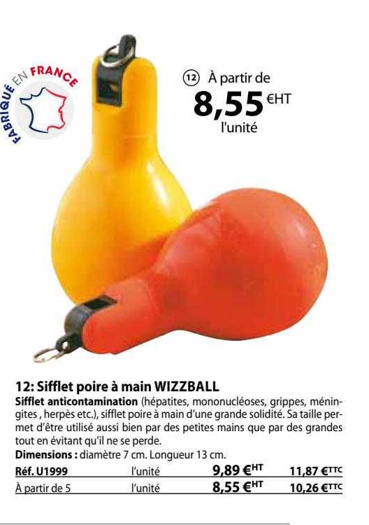 Sifflet Poire à Main Wizzball