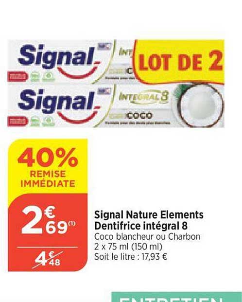 Signal Nature éléments Dentifrice Intégral 8