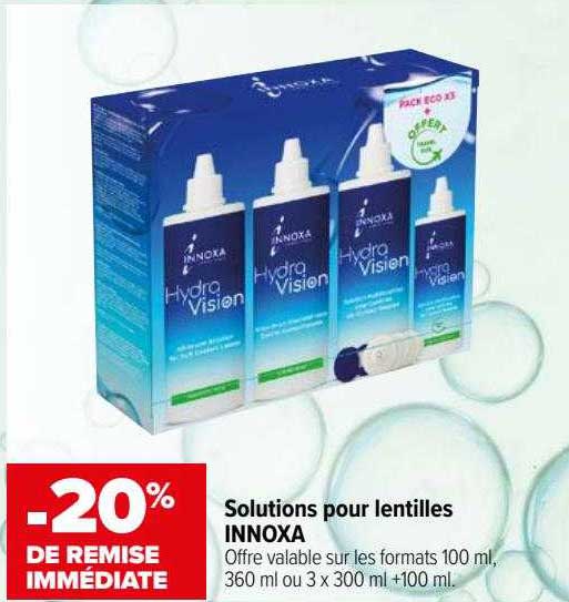 solutions pour lentilles innoxa