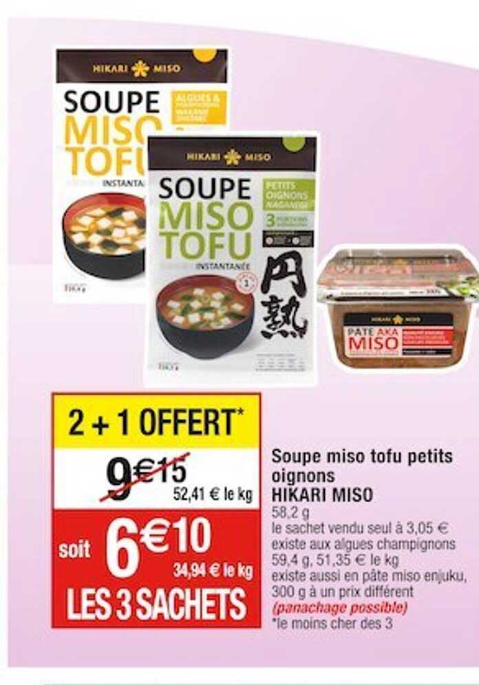 soupe miso tofu petits oignons hikari miso