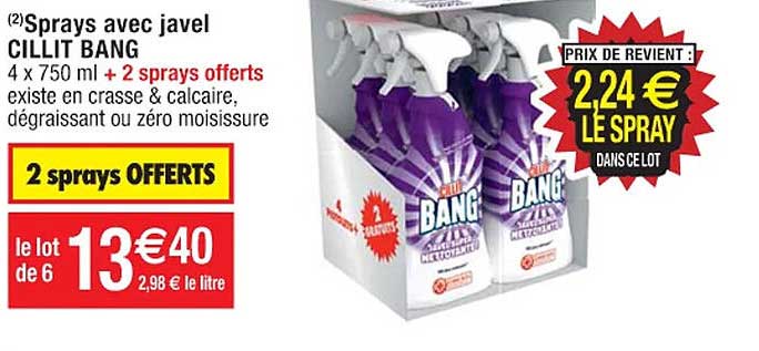 Sprays Avec Javel Cillit Bang
