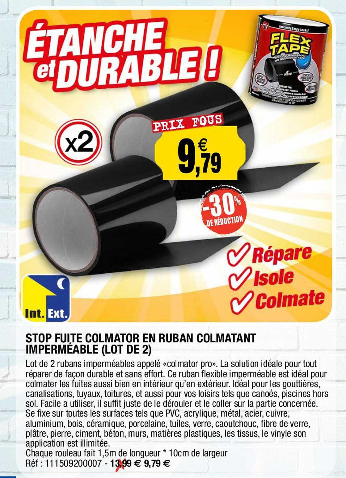 stop fuite colmator en ruban colmatant imperméable