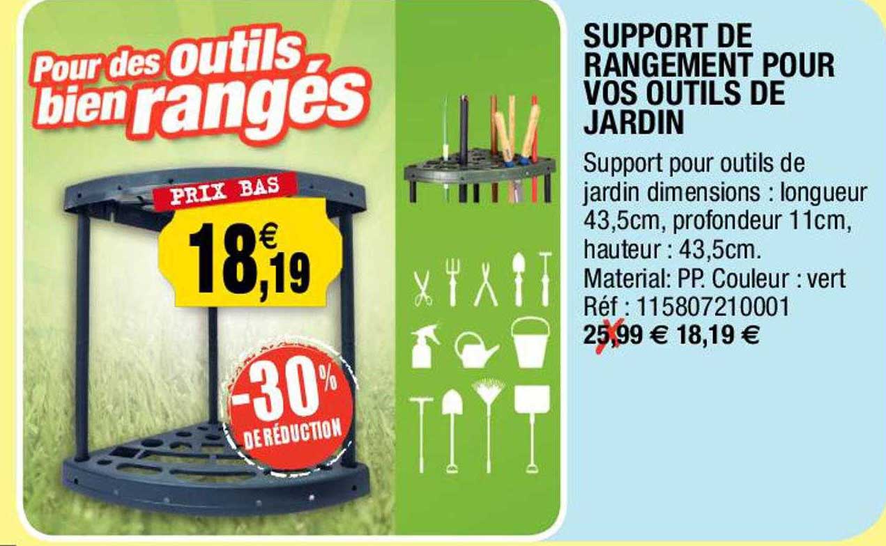 support de rangement pour vos outils de jardin