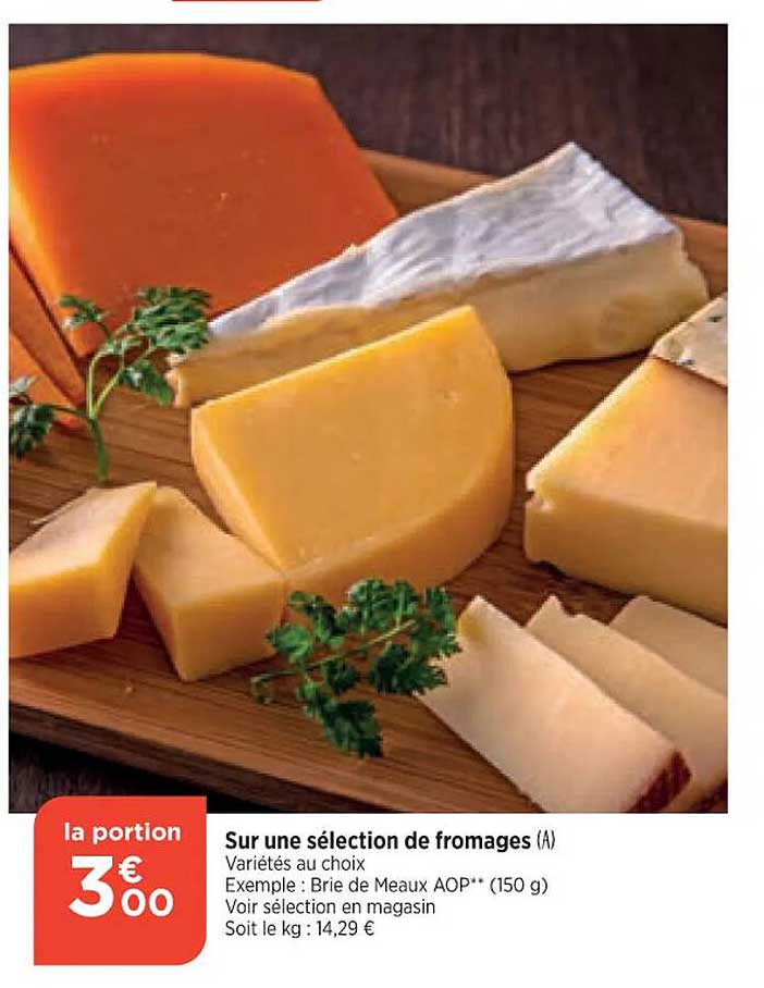 sur une sélection de fromages