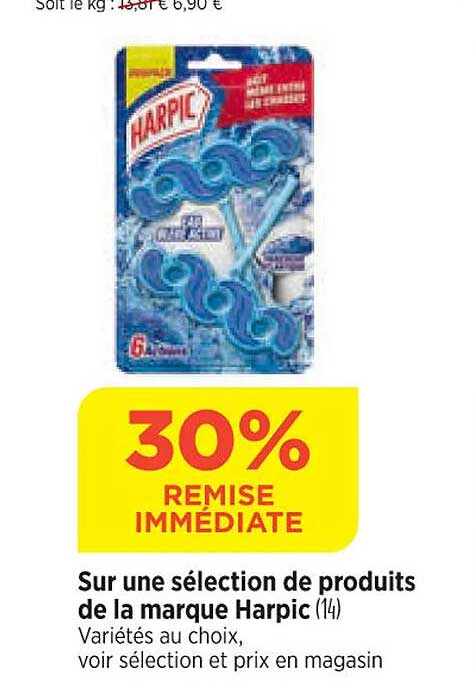 sur une sélection de produits de la marque harpic