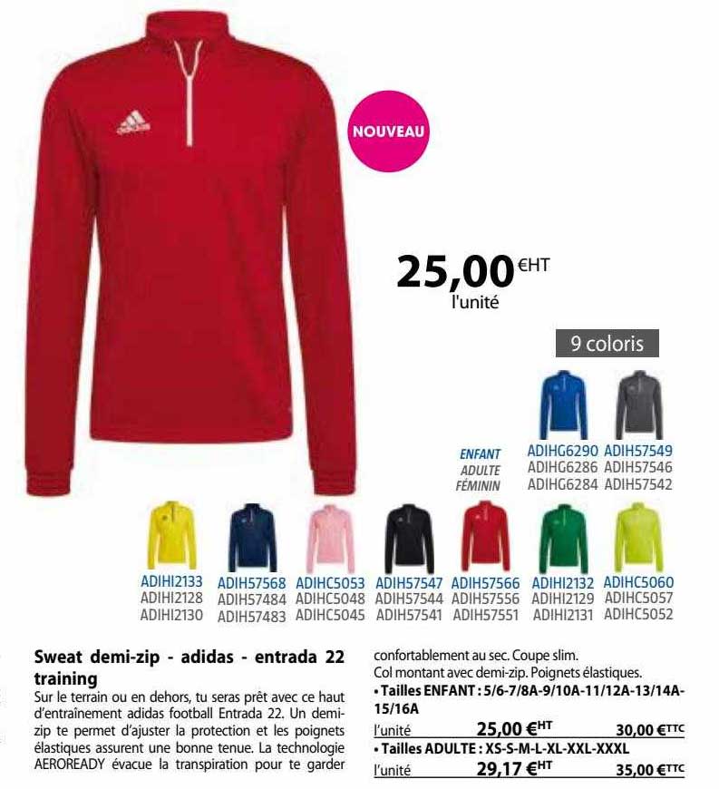 Sweat Demi-zip - Adidas - Enrada 22 Straining