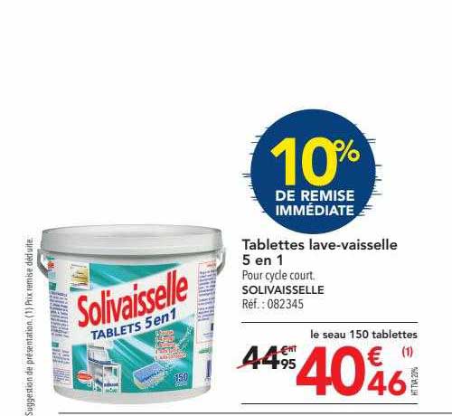 tablettes lave-vaisselle 5 en 1 solivaisselle