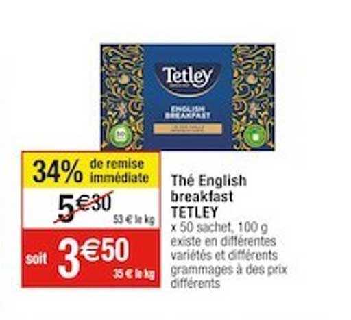thé english breakfast tetley
