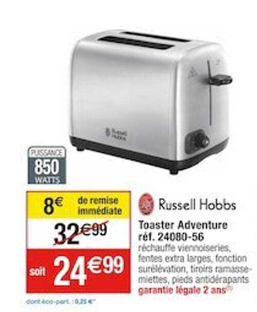 toaster adventure réf. 24080-56 russell hobbs