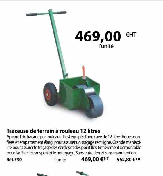 traceuse de terrain à rouleau 12 litres