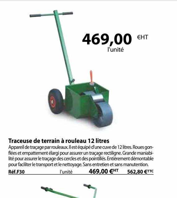 traceuse de terrain à rouleau 12 livres