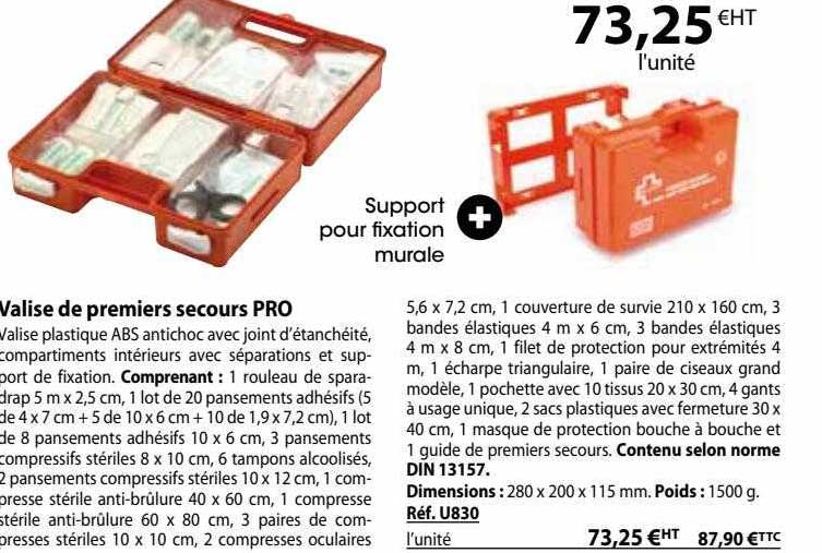 valise de premiers secours pro