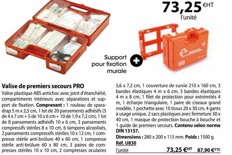 valise de premiers secours pro
