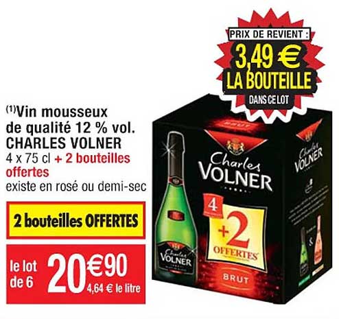 vin mousseux de qualité 12% vol. charles volner