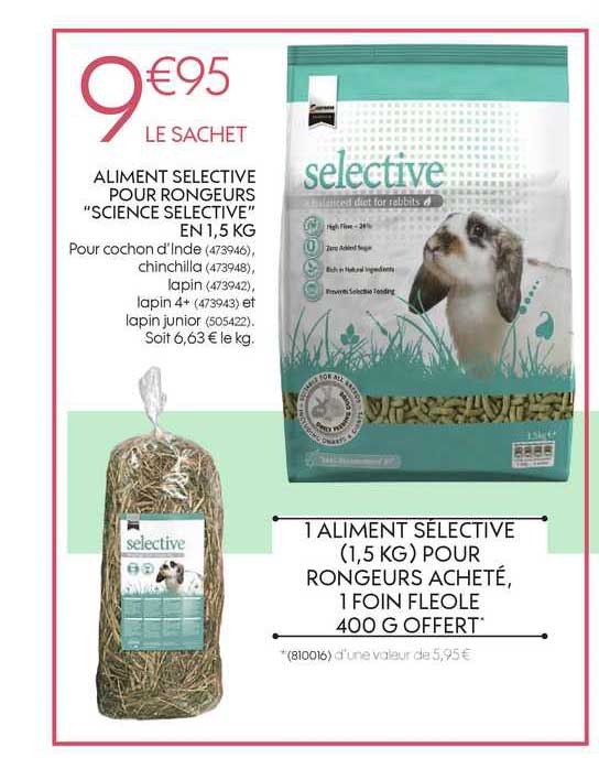 aliment selective pour rongeurs science selective en 1.5 kg